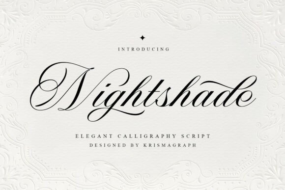 Discovering the Elegance of Nightshade: A Calligraphy Script Font