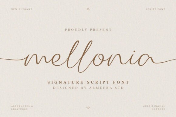 Mellonia: An Elegant Signature Script for Polished Designs